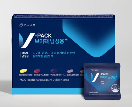 안국약품 브이팩 남성용 추천 올인원 멀티팩 옥타코사놀 30포 90g 6개